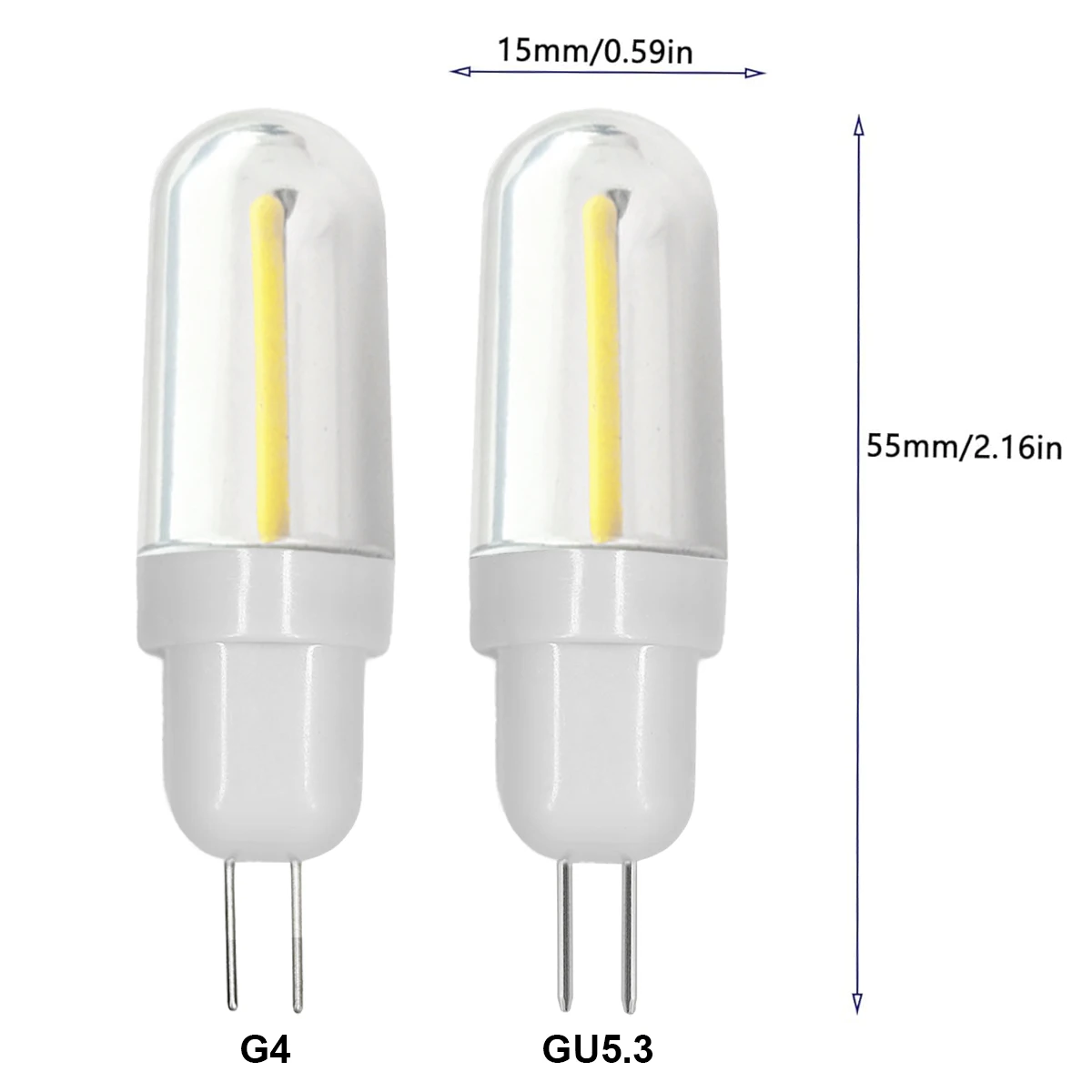 G4/G5.3 Led Bulbs 1W 2W 3W 220v/240v Vintage Filament Lampada Cool White/Warm White/Yellow Cob Filament Leds Led Filament Edison