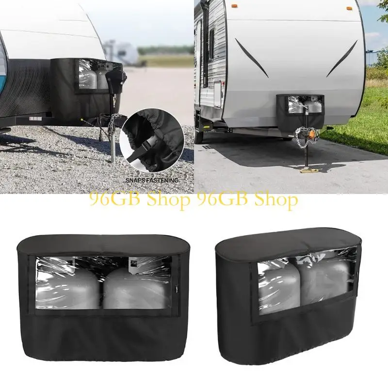 

96GB RVs Trailer Propane Cover Fit 20/30LB DualPropane Visible for Valves