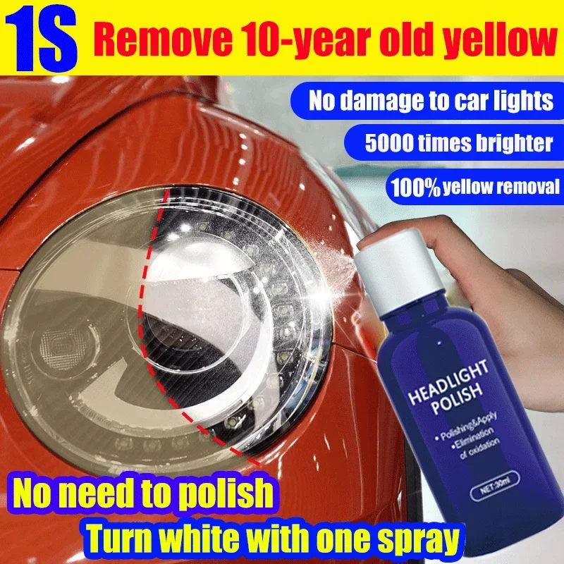 

Car Lamp Repair Liquid Removes Yellowish Hazy Headlight AgentScratches Headlight Repair Fluid Vehicles HeadLamp Restoration