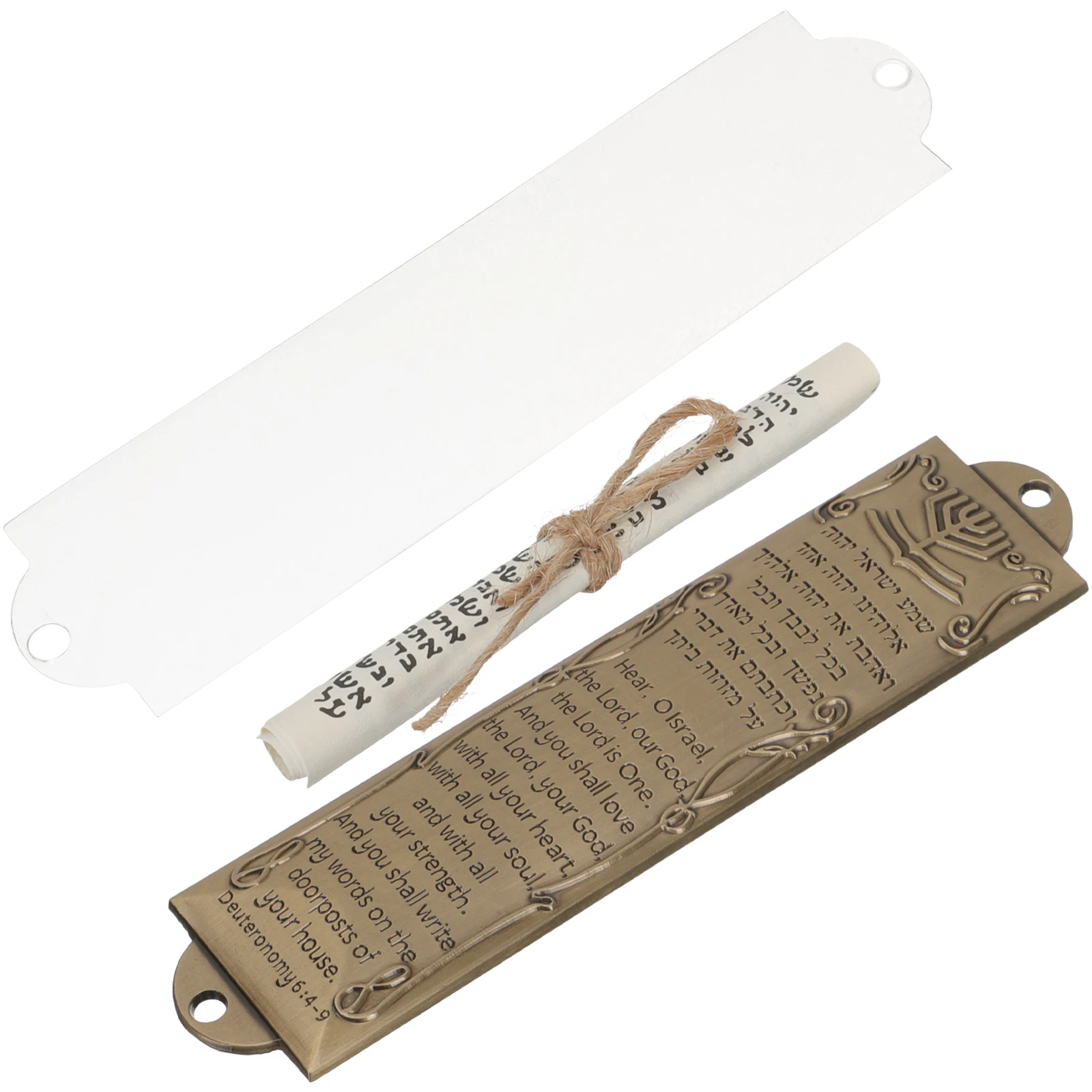 

Holy Scroll Crafts 132mm Detailed Alloy Mezuzah Ornament House Door Decor Religious Gift Pentagram Office Judaica Metal