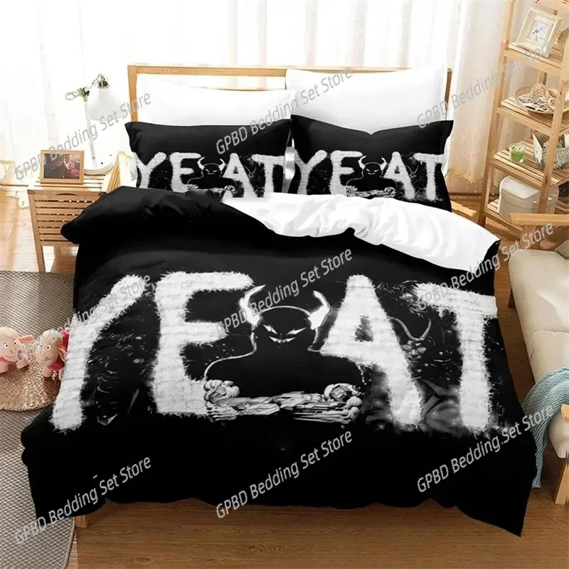 3D Print Yeat Rapper 3D NEW Duvet Cover Pillowcase Bedding Set Adult Boy Girl Bedroom Decoration Children Single Double Large