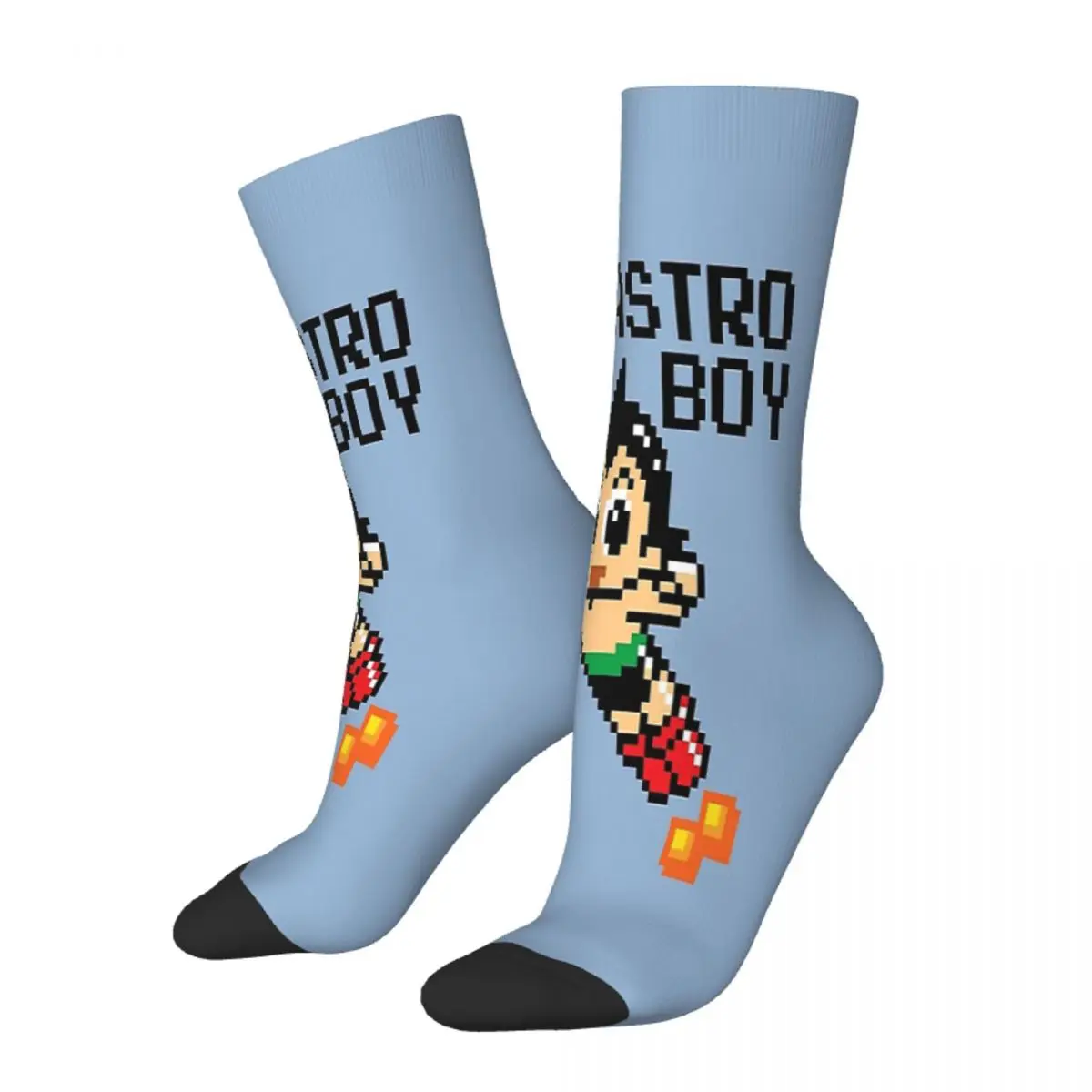 Pixellated Character Mighty Atom Astroboy Tetsuwan Atom Socks Male Mens Women Winter Stockings Hip Hop