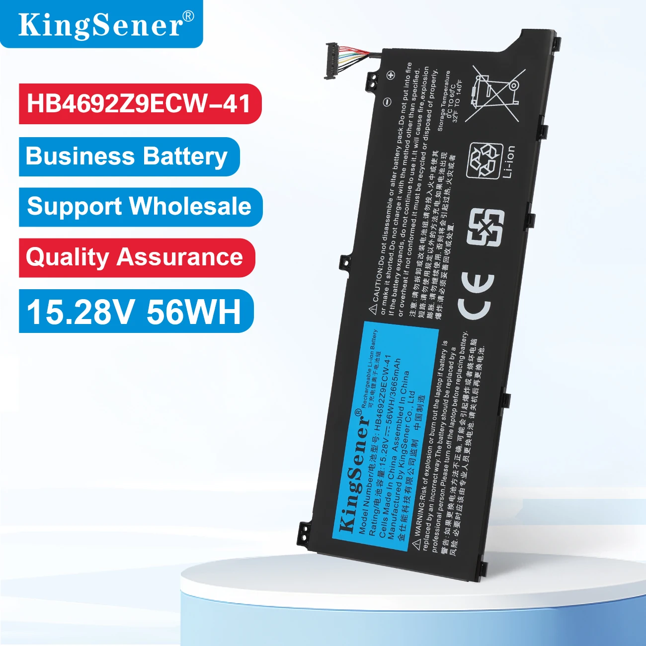 

KingSener HB4692Z9ECW-41 4ICP5/62/81 Battery For Huawei Honor MateBook D14-53010TVS Magicbook 14 HB4692Z9ECW-22A NBLK-WAX9X 56WH