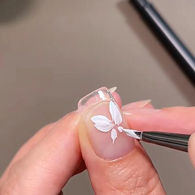 3/5/6개/세트 더블 헤드 네일 아트 브러쉬 5/7/10/12mm 파인 라인 페인팅 브러쉬 펜 DIY 페인팅/도트팅 매니큐어 펜 키트