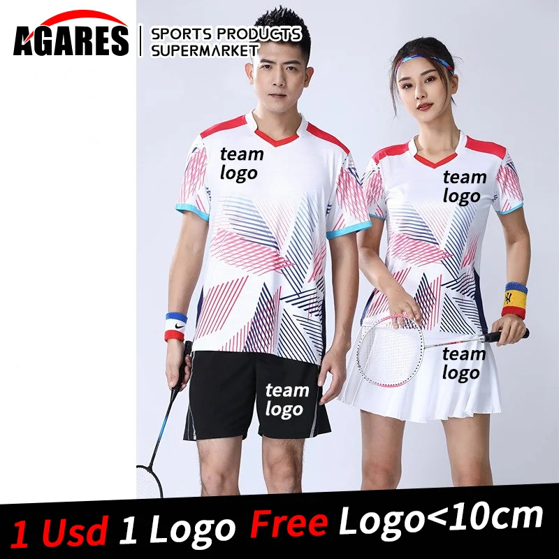 

Badminton Jerseys & Shorts Men & Women Shuttlecock Shirt Tennis Skirt Badminton Training Suits Short Sleeve Tracksuit Sportswear