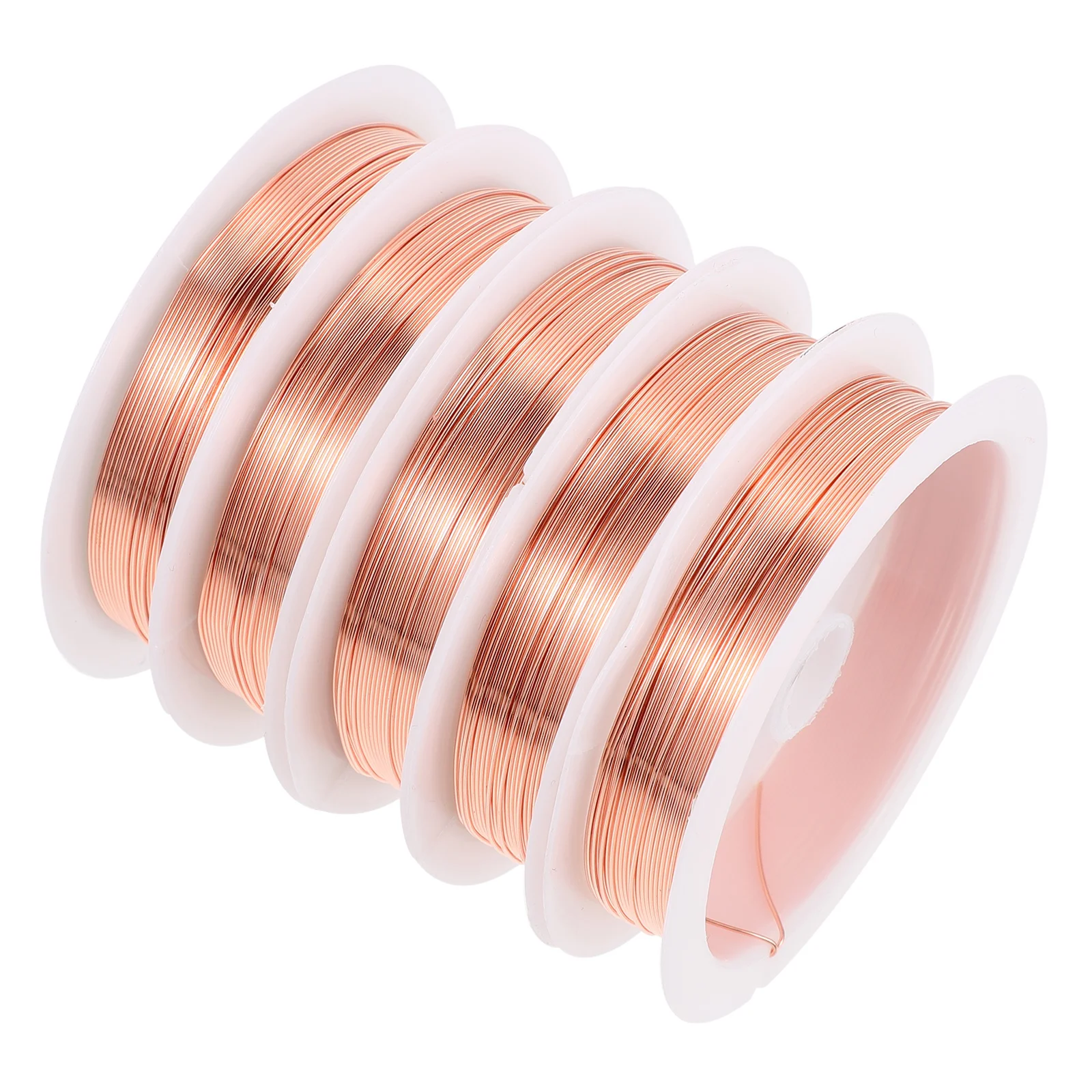 

5 Rolls Jewelry Shaped Copper Wire for Making Shaping Craft Crafting Handmade DIY