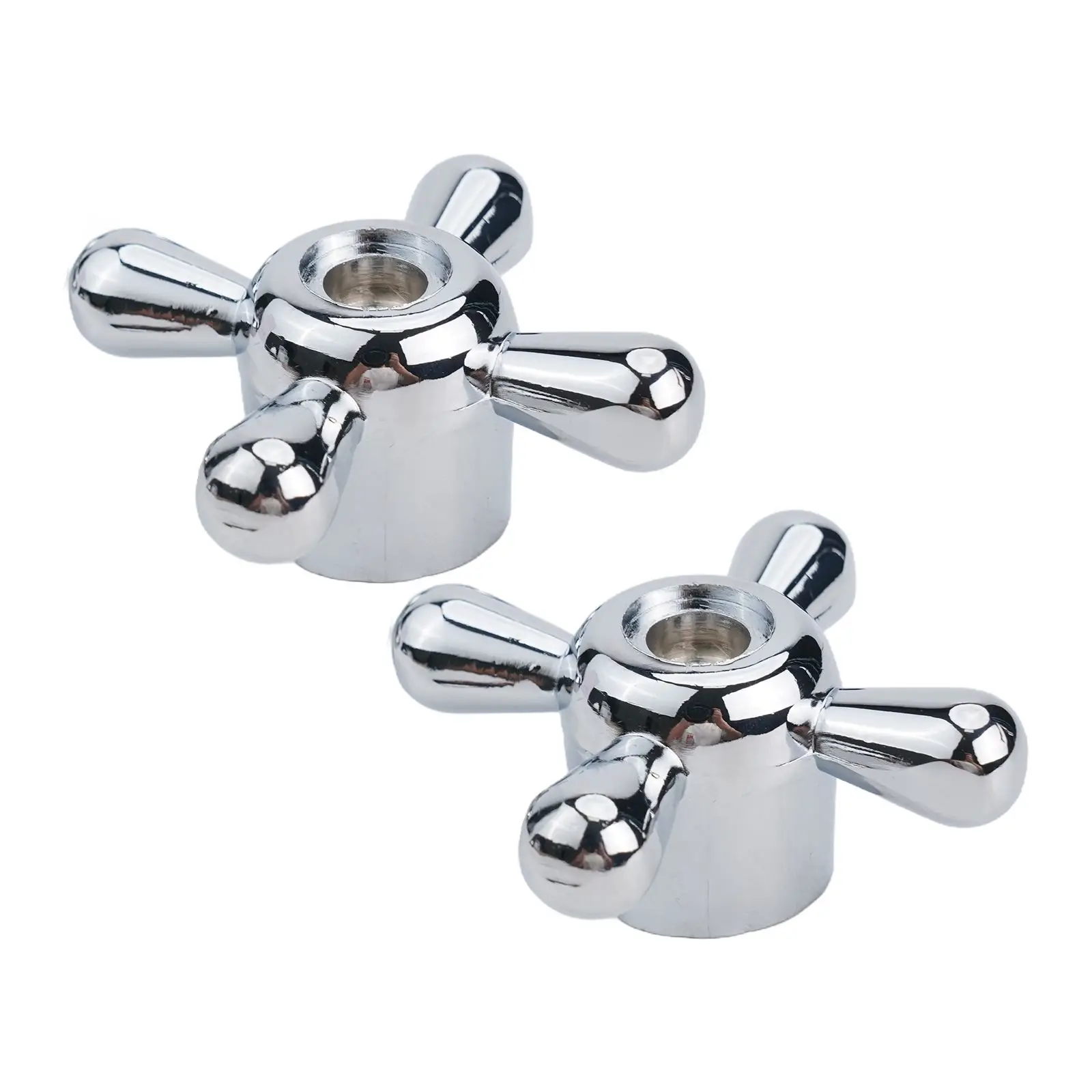 2Pcs Cross Faucet Handle Knob Alloy Handwheel Single Cold Sink Taps Switch For Kitchen Bathroom Tap Replacement Parts