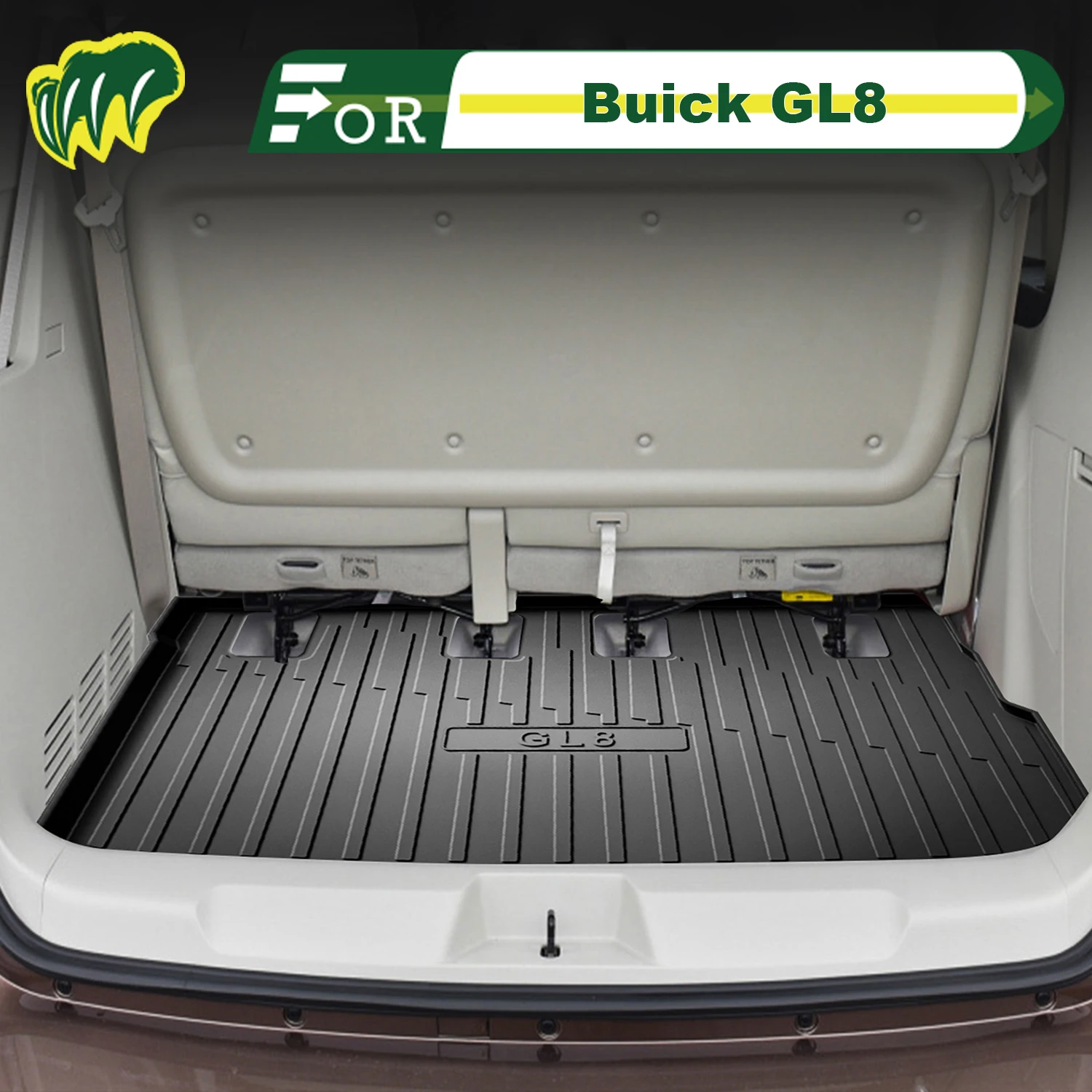 

Для Buick GL8 2006-2025 TPE индивидуальный коврик для багажника автомобиля всесезонный коврик для багажника 3D-образный коврик для багажника Защитный коврик для заднего багажника