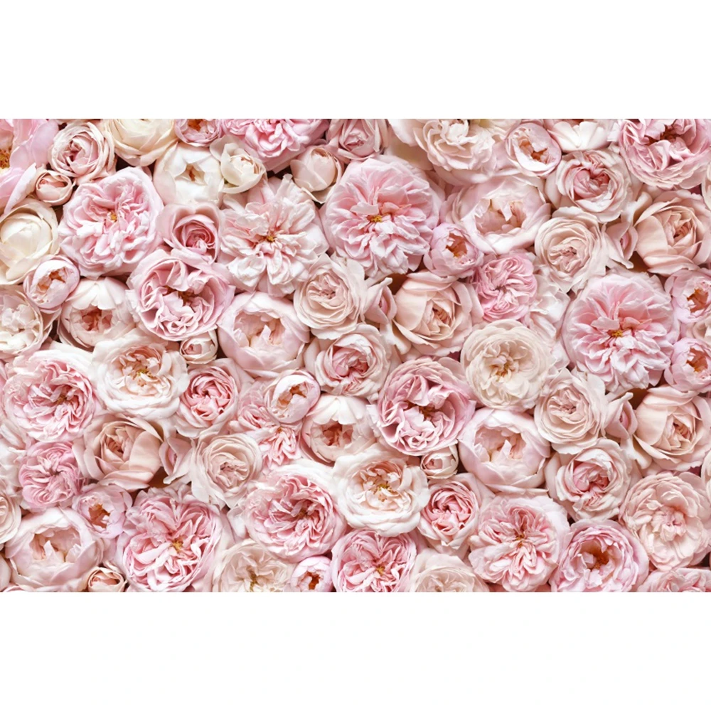 Floral Flower Wall Wedding Backdrop for Photography Bride Baby Shower Birthday White Rose Ceremony Background Decor Photo Studio