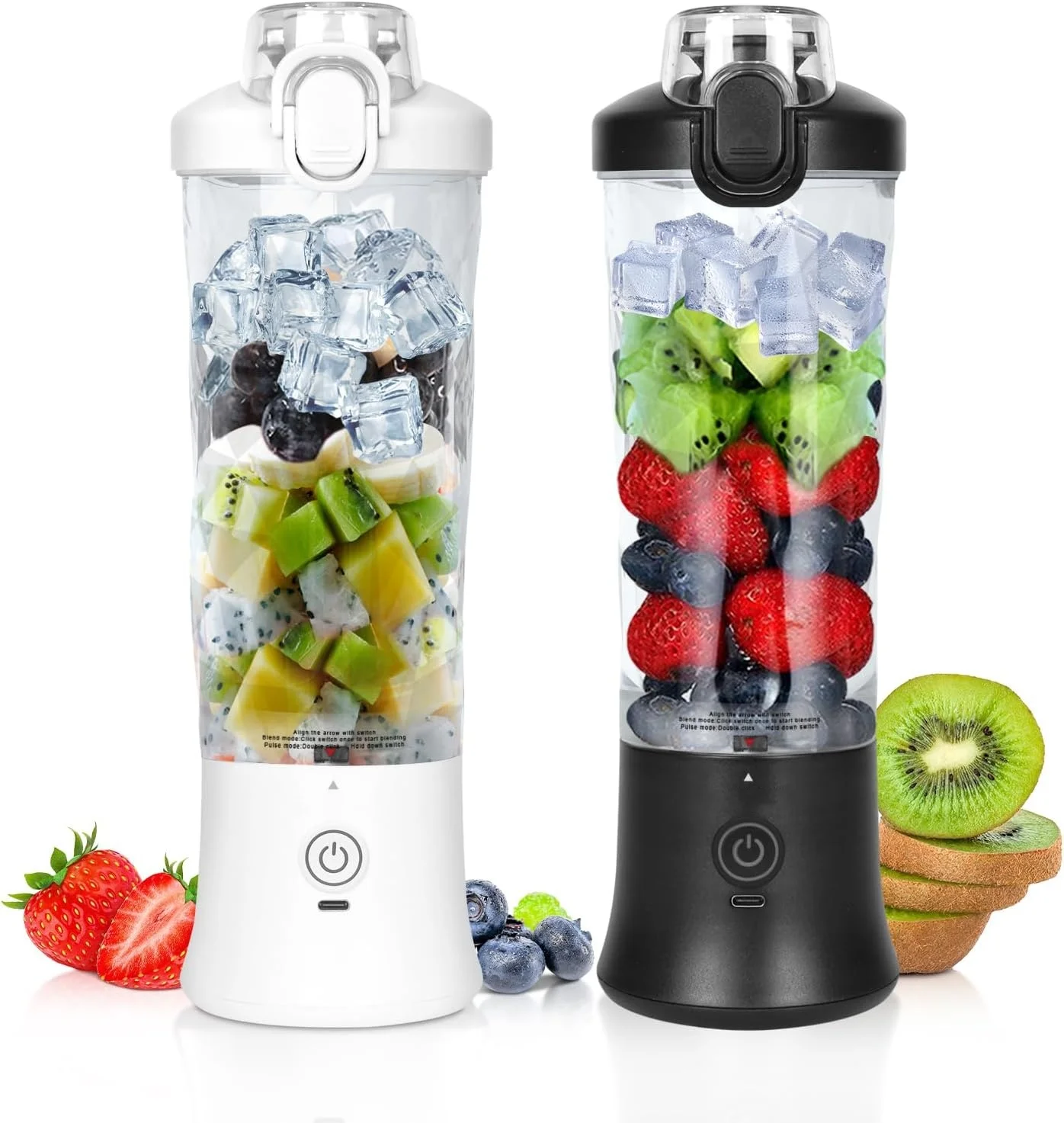 Portable Blender Cordless 20 Oz Individual Juicer Rechargeable Travel Blender BPA Free Mini Blender for Smoothies