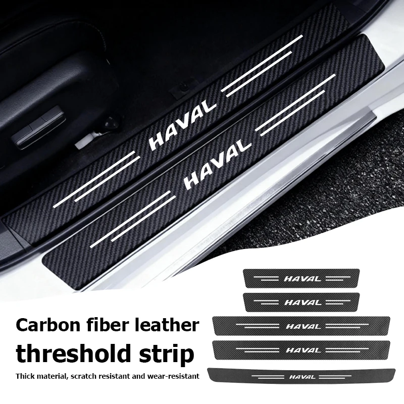Bande de protection anti-rayures en fibre de carbone pour seuil de porte de voiture, pour Haval Great Wall Jolion H1 H2 H3 H4 H5 H6 H7 H9 F5 F7 M4 M6 F9