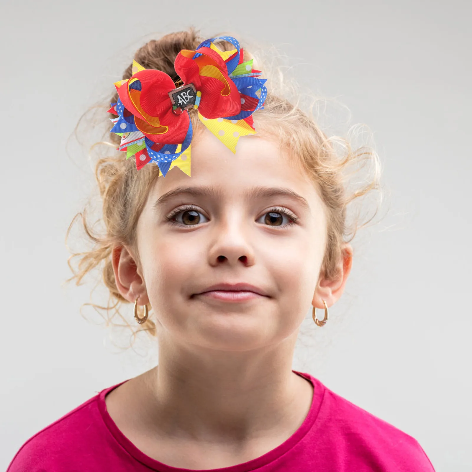 

2 Pcs Clip Red Bow Barrettes Girls Accessories Toddler Women Bow Clip Satin Girls Hair Accessories Scrunchies Curly Hair