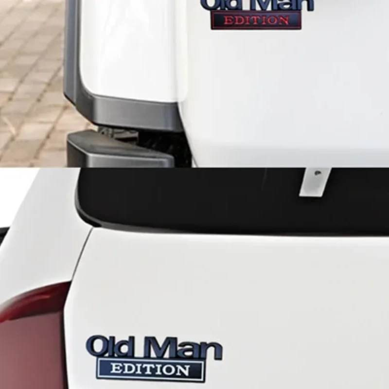 Car 3D Metal Chrome Sticker Emblem OLD MAN EDITION Badge Logo Car Trunk Body Door Styling Decals Stickers Auto Accessories