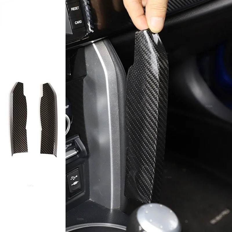 

Carbon Fiber Pattern Car Accessories Interior Center Control Panel Side Strips Cover Trim For Toyota 86 Subaru BRZ 2012 - 2020