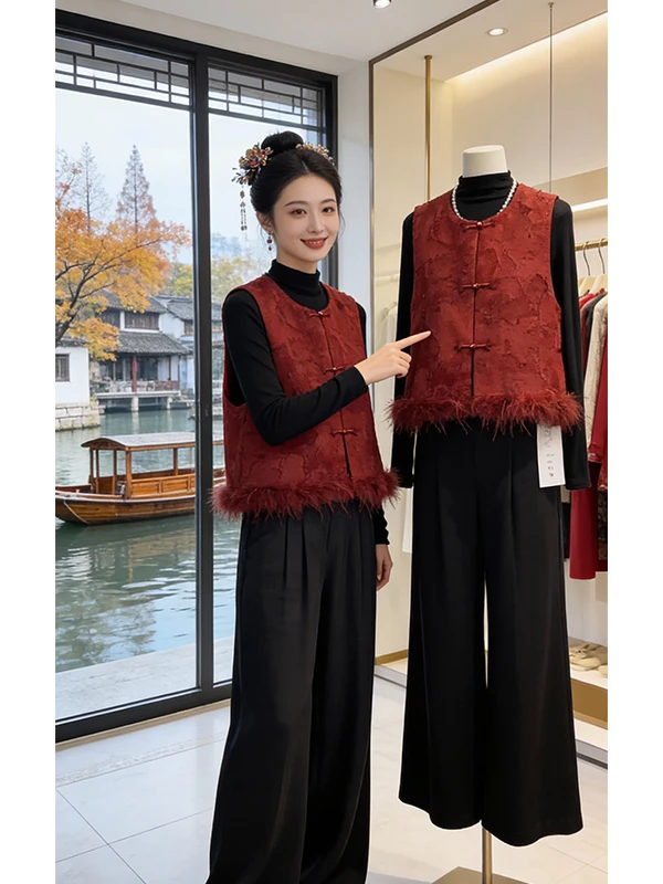 

Новая китайская женская куртка 2026 года, новая модель этого года, популярная, с комбинированными вставками из страусиных перьев, хлопковая, утепленная, с вышивкой