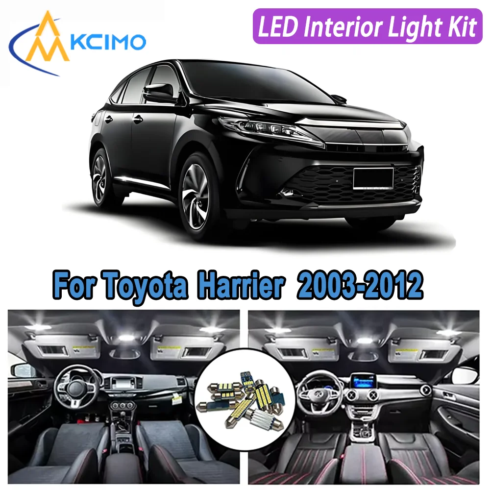

Kcimo LED For Toyota Harrier (2003-2012) Premium Bright LED Interior Dome Map Trunk Light Kit Car Led Lamps Canbus Car LED Light