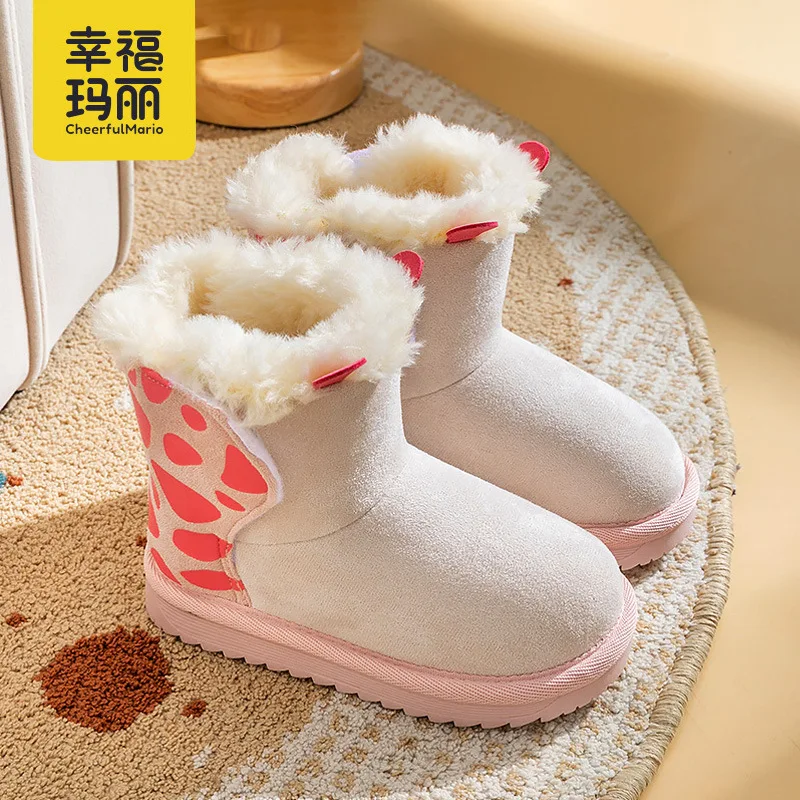 

Child Snow Boots Girl Autumn Winter New Cotton Shoes Boy Keep Warm Cotton Shoes Thicken Children's Shoes Kawaii