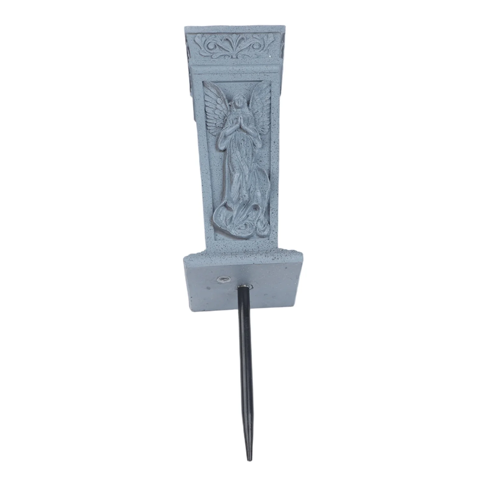 Outdoor Resin Cemetery Flower Vase 15 Inch with Metal Spike for Secure Installation Elegant Memorial Vase with Drain Hole