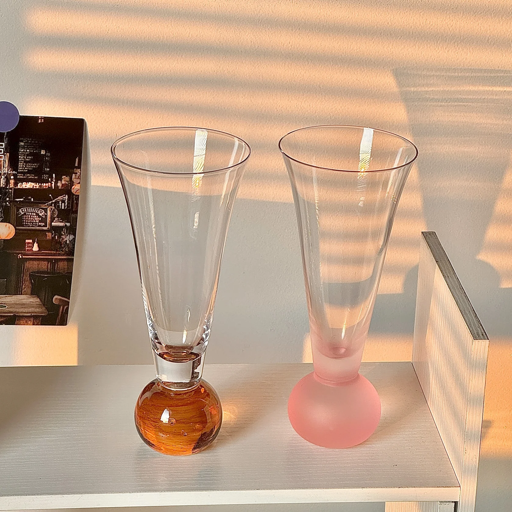 

Creative Design Ins Sle Glass Cup Champagne Bubble Pl Juice Drinkware Simple Ele Single Layer Universal round Cup