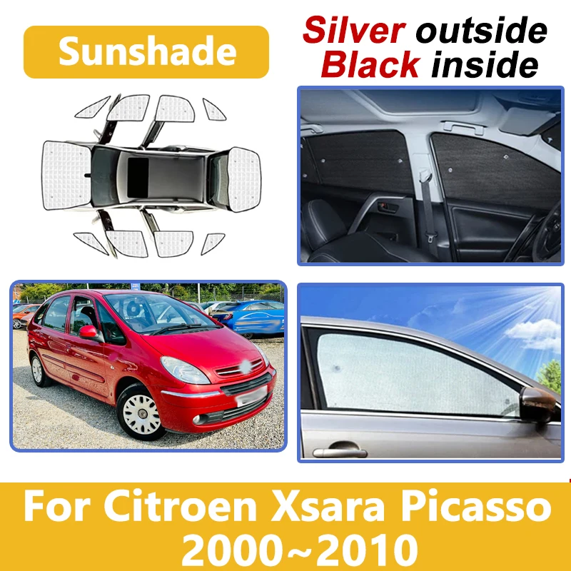 

Side Car Sunshades For Citroen Xsara Picasso Accessories 2000~2010 Reflector Shade Visors UV Blocking Sunshade Car Accessories