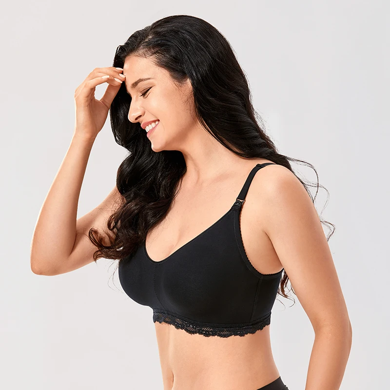 Gratlin-Sujetador de lactancia materna para mujer, sostén de maternidad sin aros, cobertura completa, 34-40 B-DD