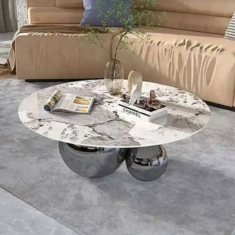 

Modern Marble Nordic Effect Luxury Coffee Tables Premium Aesthetic Side Table Simple Minimalist Stolik Kawowy Home Furniture