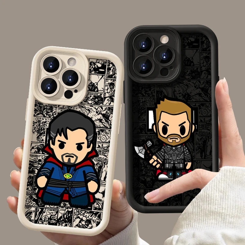 Thor Superhero Avengers Cute Eye Ladder For Apple iPhone 15 14 13 12 11 XS XR X Pro Max Plus Cover Phone Case