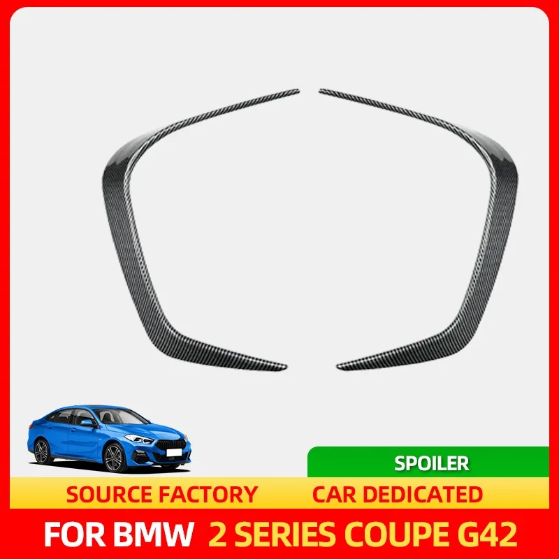 

Стайлинговые молдинги для BMW 2 серии Coupe G42 M Sport 2022 2023 2024, передний бампер, спойлер, противотуманная фара, крышка воздушного ножа, сплиттер B