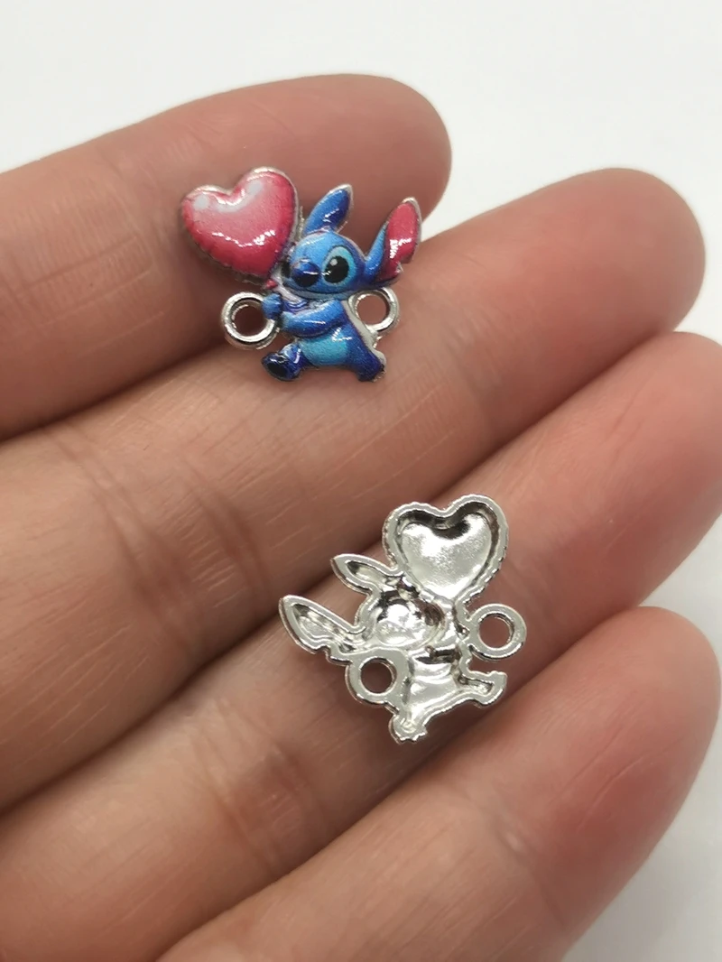 الكثير الكرتون 10 قطع ديزني غرزة سحر الأقراط DIY مفتاح سلسلة قلادة قلادة سوار مجوهرات النتائج اليدوية هدية