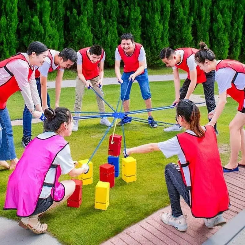Torre di costruzione insieme Espandibile squadre di formazione Giochi di collaborazione Architettura in stile torre Giocattoli sportivi all'aria aperta Giochi Feste