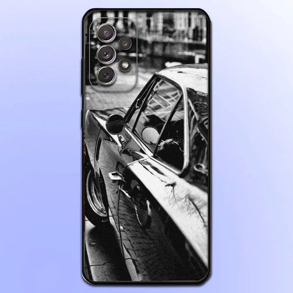 Capa de telefone Classic Racing M-Mustang para Samsung S25, S24, S21, S22, S23, S30, Ultra, S20, Plus, Fe, Lite, Note, 10,9,5G Capa preta