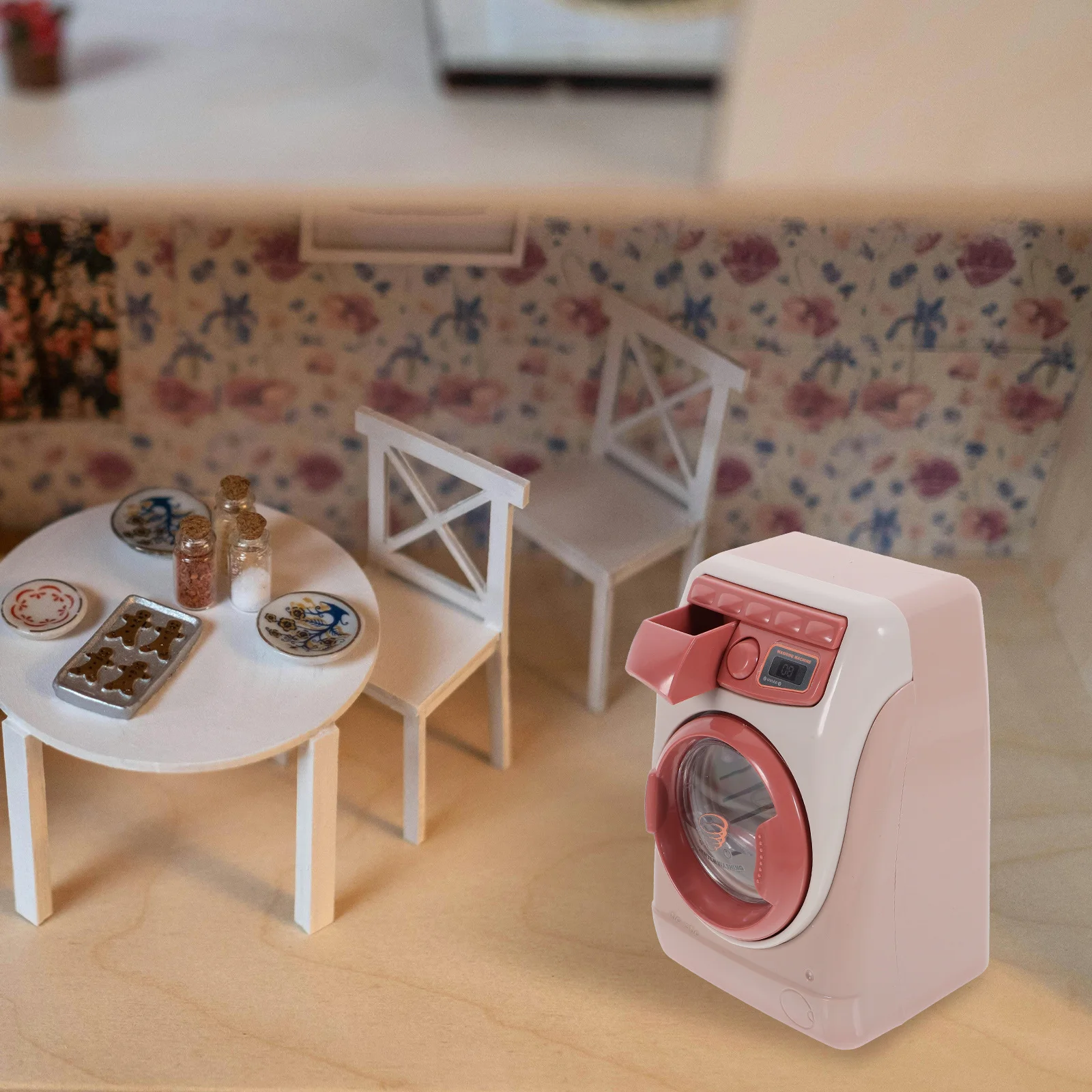 Aparato de juego de imitación, lavadora de plástico creativa, simulación de casa de juegos educativa temprana, regalo práctico de aprendizaje para el hogar