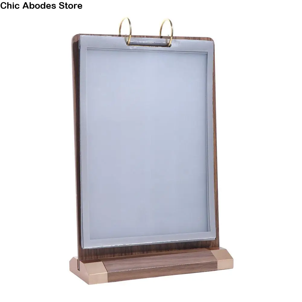 

Wooden Holder Ads Display Stand Multi page Loose leaf Menu Card Holder Aon-slip Label Holder Sign Holder Display Stand