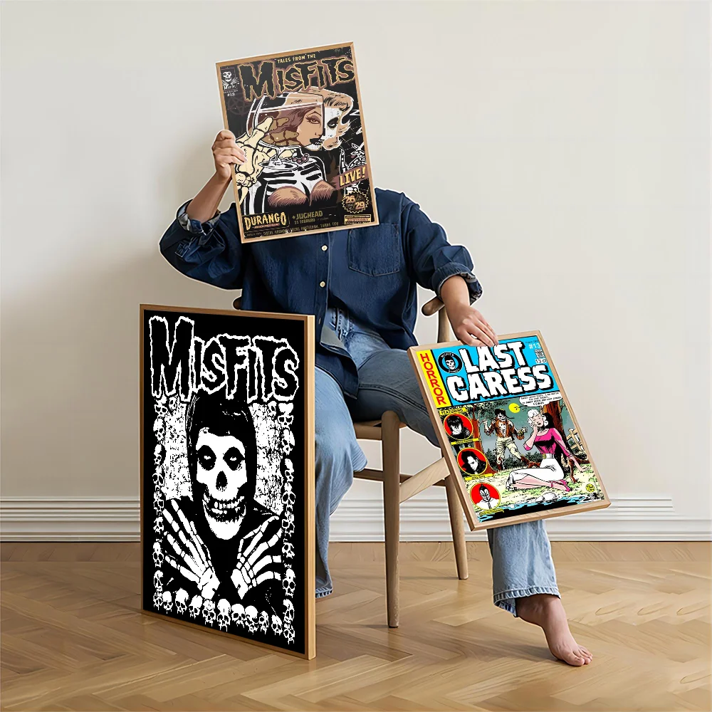 M-Misfits Vintage Posters Sticky Vintage Room Home Bar Cafe Decor Kawaii Room Decor