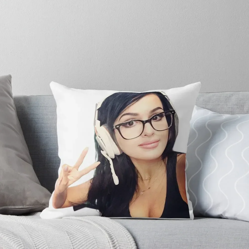 

Sssniperwolf Selfie Throw Pillow Cushion Child luxury decor Anime Pillow