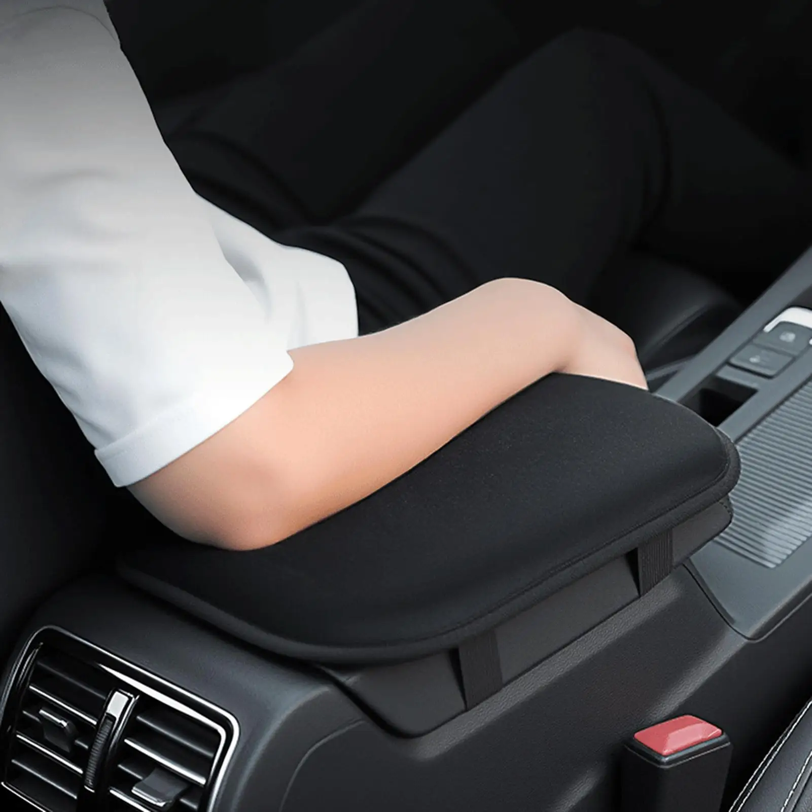 Car Armrest Cushion Elbow Support Pillow Car Center Console Cover for Automotive Truck SUV Chair Driving Commuting Road Trip