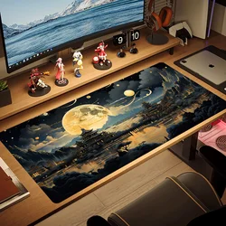 Mouse Pad Minimalist Landscape Desk Pad Deep Scene Print High-end Black Oversized E-sports Office Custom Keyboard accessories