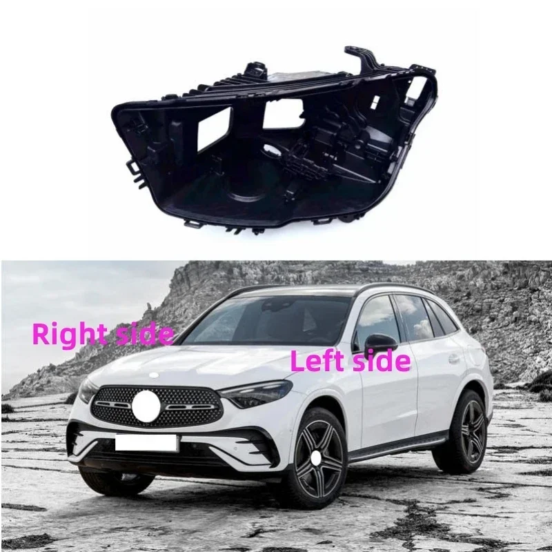 

For Mercedes-Benz GLC W254 2023 2024 Headlight Base Headlamp House Headlamp Rear Cover Auto Headlight Black Back Rear Shell