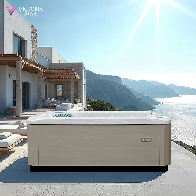 2350*2350*900MM Infinity Spa Tubs 6 Person Outdoor Hot Tubs Jacuzzier Exterior with Sound