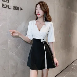 Woman Work Clothes Shirt Short Skirt Suit Hotel Waiter Beauty Salon Spa Massage Nail Cafe Foot Bath Technician Overalls Uniform