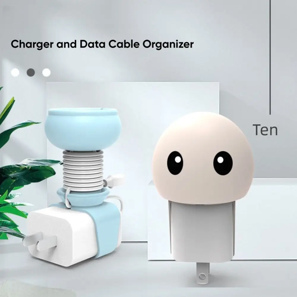 كابل بيانات محمول اللفاف الكرتون متعدد الوظائف سطح المكتب كابل تخزين مشبك سيليكون حزام ربط كابل بيانات مشبك حزام