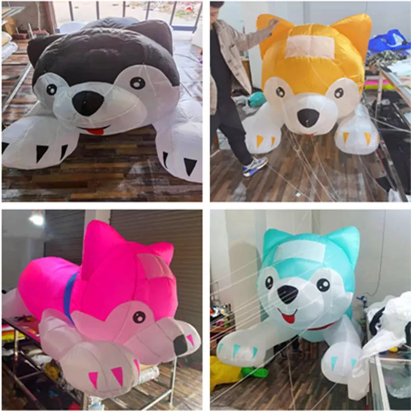 Hundedrachen, riesige Drachen, fliegende aufblasbare Spielzeuge, Anhänger, Elektroschocker, Drachen, Neuheit, Spiele im Freien, Kinderspaß, Cerf Volant Koi