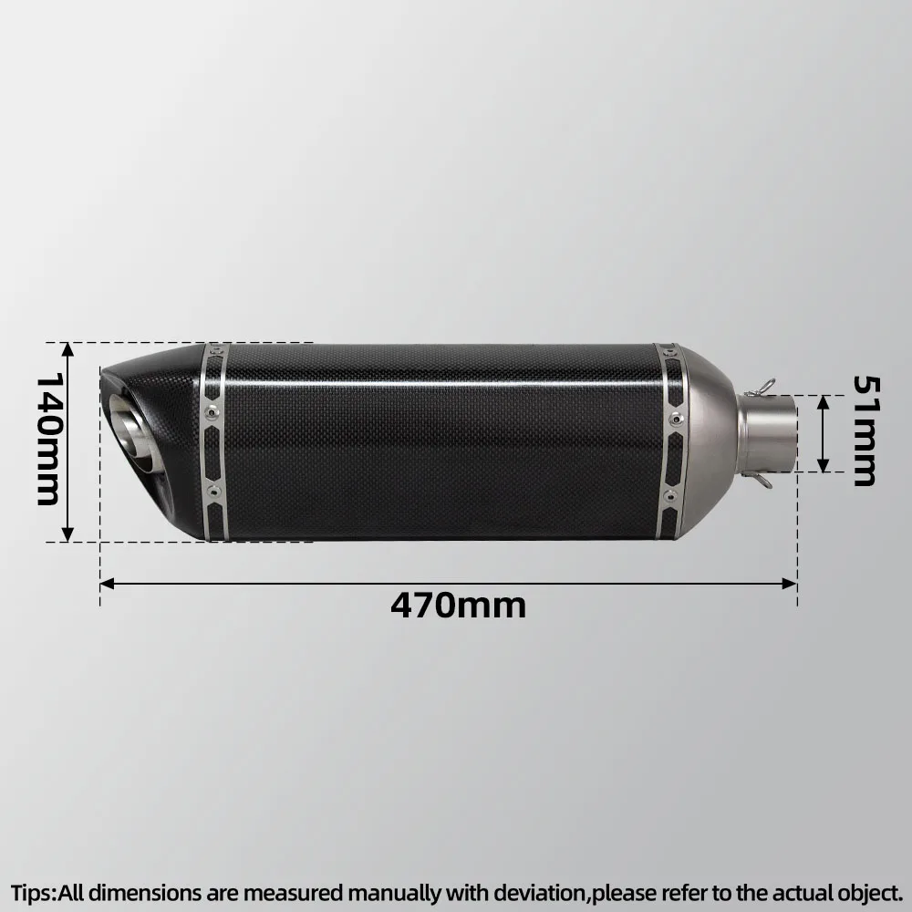 Universal 51mm motorcycle exhaust muffler with DB Killer For Ninja H2 S1000RR MT-10 GSX-S1000 C 650 GT T700 GT 200 ADV750