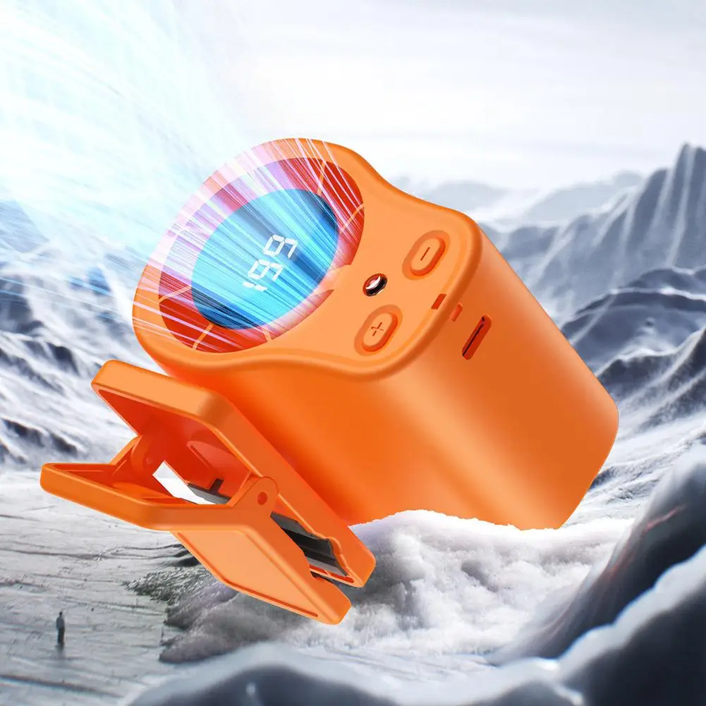 2026 Car Clip on Air Conditioner Fan with LED Display Waist Mounted High-speed Car Clip Fan Hands-Free Mini Fan for Cars, Work