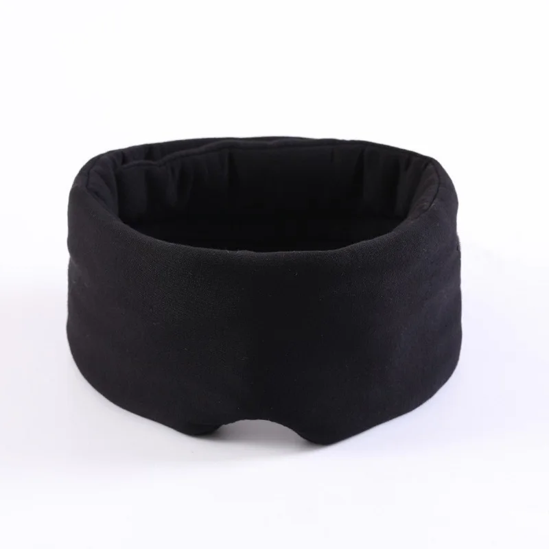 Black 3D Sleep Eye Mask Neck Pillow Modal Cotton Zero Pressure Blackout Blackout Breathable Travel Neck Pillow with Eye Mask