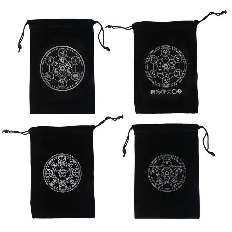 Kadife Pentagram Tarot saklama çantası depolama paketi çanta Divination İpli paket parti noel hediyesi kılıfı 13cm * 18cm # WO