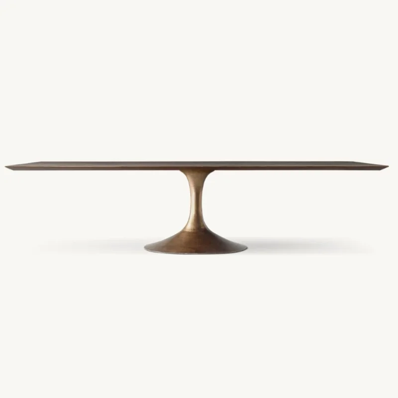 Modern Solid Wood Restaurant Furniture Round Table Hotel Villa Can Be Customized Furniture Factory Direct Sales
