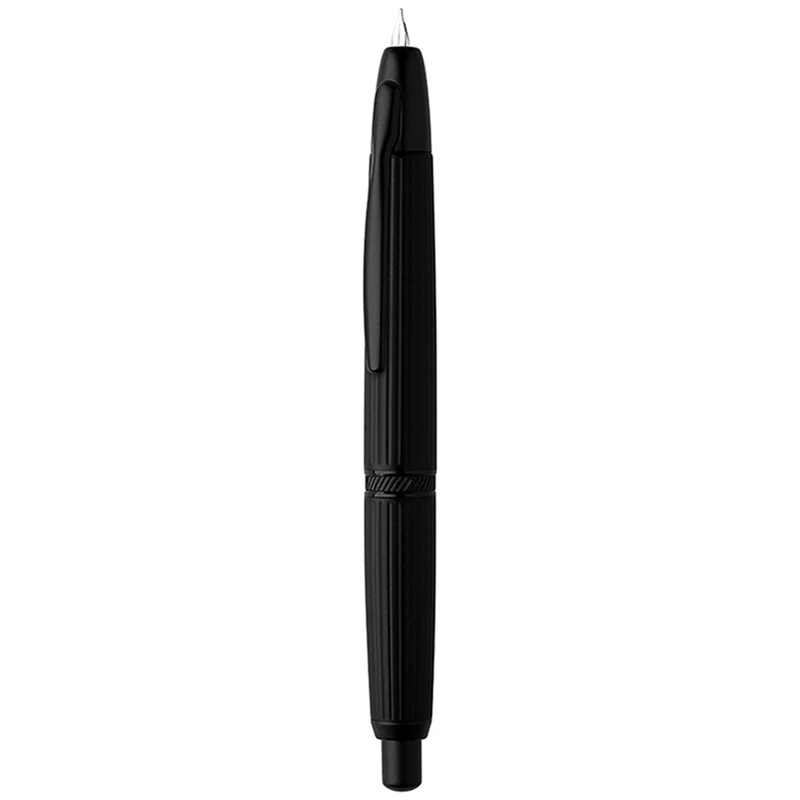 Stylo plume rétractable à encre extra fine, stylo plume à rayures, fournitures d'écriture scolaires et de bureau, presse, 0.4mm