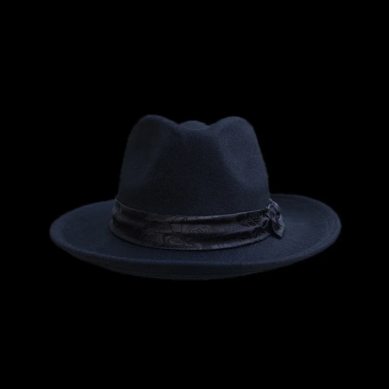 Wool Felt Hat for Men Women Luxury Winter Trilby Hat Ribbon Bowknot Church Dress Wedding Fedora Jazz Hat NZ370