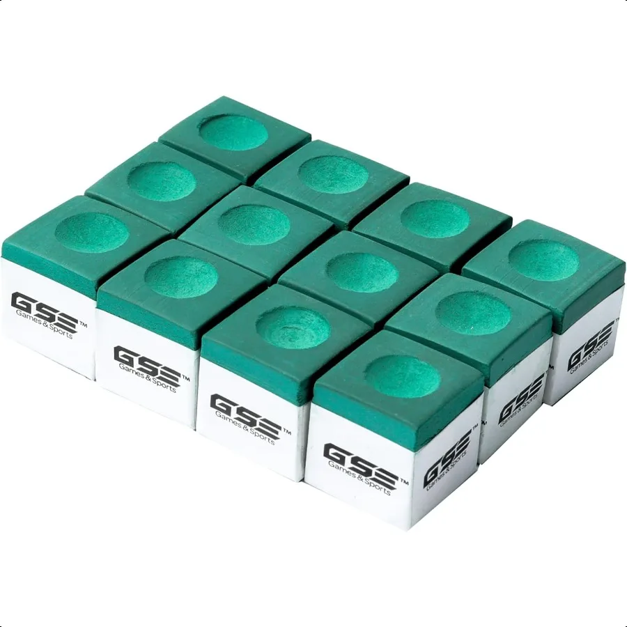 

12Pack of Billiard Pool Cue Chalks Billiard Pool Table Accessories for Home Tournament Use 6 Colors Available